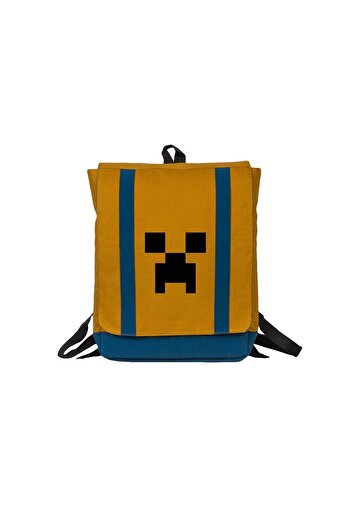 Z zepplin Mine Craft Creeper Face Yellow Backpack