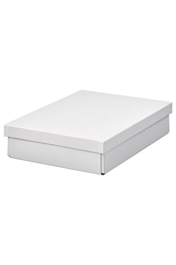 IKEA Fjaderharv Beyaz 25x35x8 cm Kapaklı Saklama Kutusu