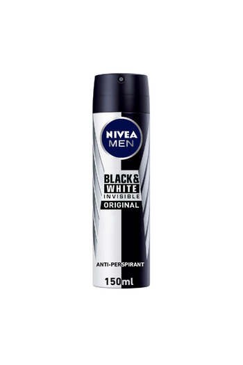 NIVEA Invisible For Black & White Anti-Perspirant Deodorant For Men, 150ml