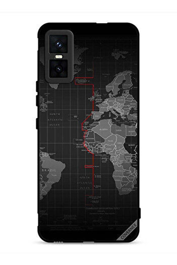 Covernex غطاء حماية لهاتف Infinix GT 30 Pro بتصميم خريطة العالم