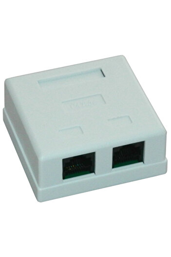 OEM Priza UTP dubla aplicata cat.5e, EMTEX EMT-UTP5E-2P-PT