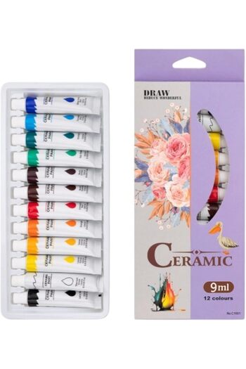 Toybox Ceramic Paint Set Tubes 9 ml, 12 Colors