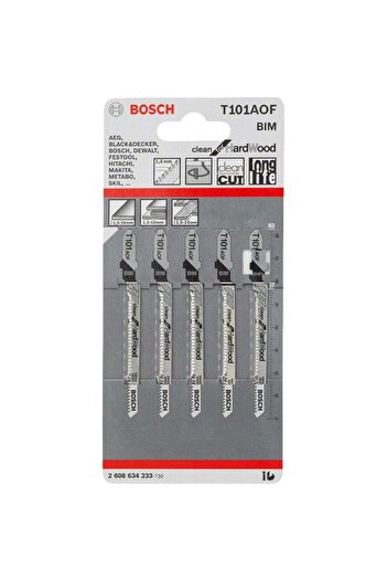 Bosch - Jigsaw blade T 101 AOF, 57/1.4mm for wood, 5 pieces [2608634233]