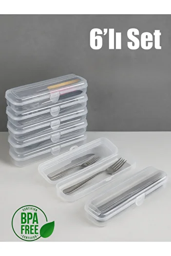 Dükkanönü 6 Pieces Multipurpose Portable Storage Box - Cutlery, Makeup, Toothbrush Etc. Regulator