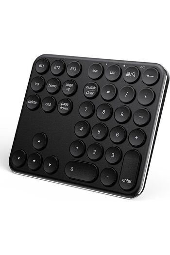 iClever KP11 Bluetooth Number Pad - Portable Wireless 35-Key Aluminum Keypad, Rechargeable & Multi-D