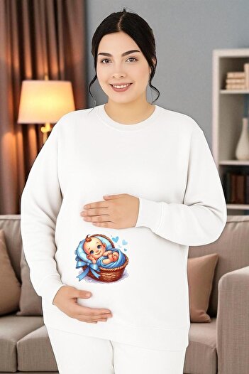 BENROMA Printed Maternity Sweatshirt