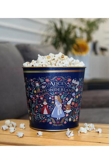 FARALYAHOME Tales Alices Patterned Popcorn Bucket, 17.5 X 17 Cm, 2.6 Lt