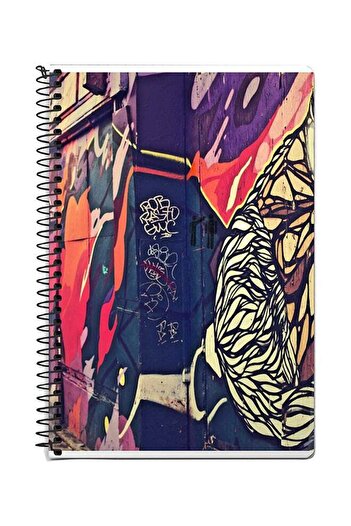 Stylizedd Wise Graffitti A5 Spiral Notebook Multicolour