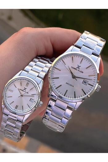 Daniel Klein 3 Atm Water Resistant Couple Watch for Men and Steel Cord Couples Cf.Pk.13567.P1
