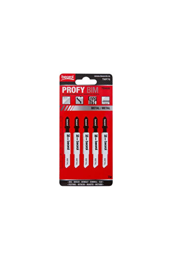 beorol Blade, Jigsaw, for Metal, Professional, BIM, T-Shank, Set of 5 pcs, 76 mm,
