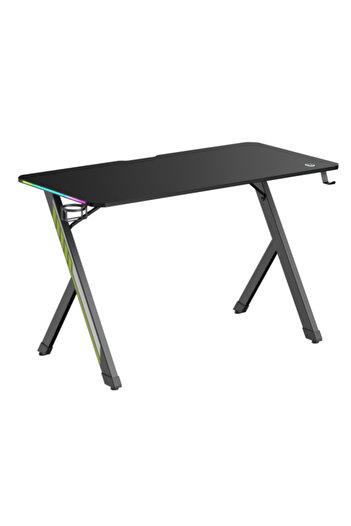 Digitus RGB Işıklı Oyuncu Masası – 120x60 cm | Kulaklık Askısı ve Bardaklık Dahil