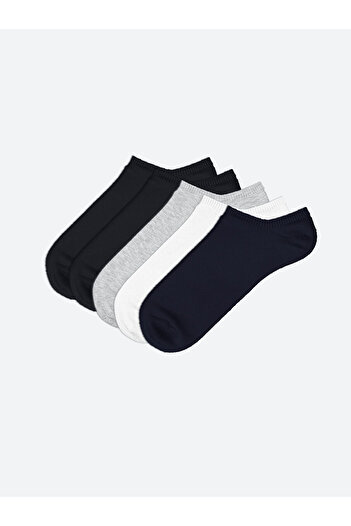 LC Waikiki Striped Men's Sneaker Socks 5-Pack