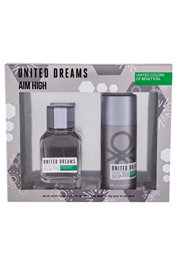 Benetton United Dreams Aim High for Men Set EDT 100Ml and 24H Deodorant 150Ml