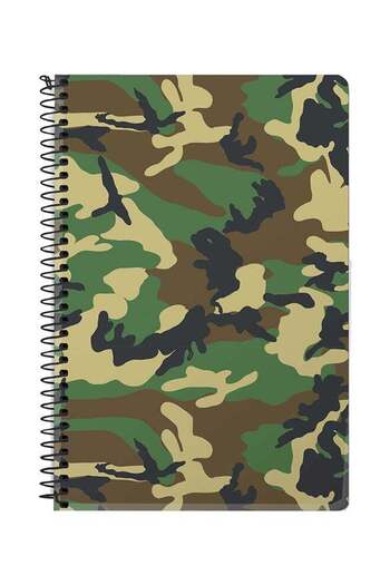 Stylizedd Jungle Camo A5 Spiral Notebook Multicolour