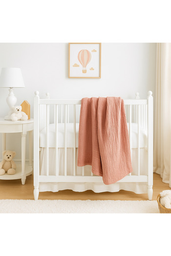 Tasarım Hb&Victory 4 Layer 100X120 cm Tile Color 100% Cotton Organic Muslin Baby Blanket