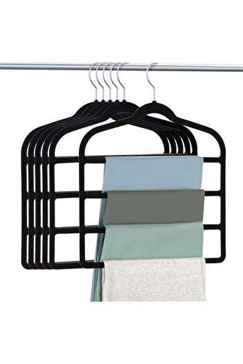 Generic Dailychic 6 Pack Pant Clothes Hanger, Non-Slip Pants Rack Hanger,360 Swivel Hook,Multifunctional 4