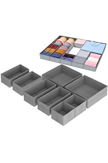 Generic CLOUDFOUR Storage Organizer Boxes 8 Pack, Wardrobe Organizer, Drawer Organizer, Foldable Closet Org