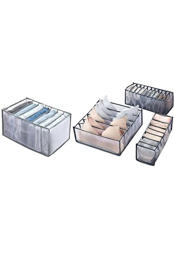 Generic Drawer Organizers for Clothing Wardrobe Clothes with Handle Foldable Cabinet Mesh Clothes Compartme