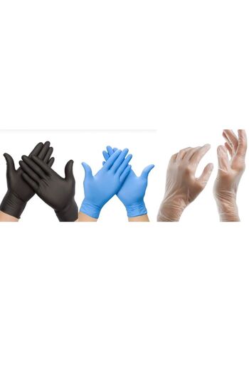 GİRERA Plastic Disposable Flexible Durable Kitchen Garden Hobby Cleaning Work Gloves 100 Pcs L Size