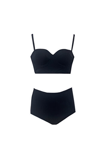 Bonesta Women's Black High Waist Bikini Bikini 040.7507-001