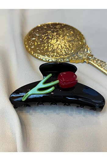 yucelique Red rose design luxury bone clothespin buckle