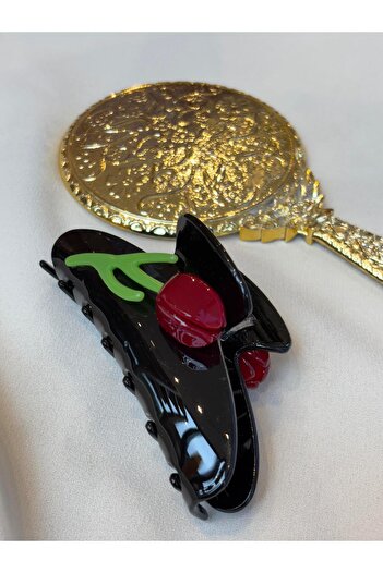 yucelique Red rose design luxury bone clothespin buckle
