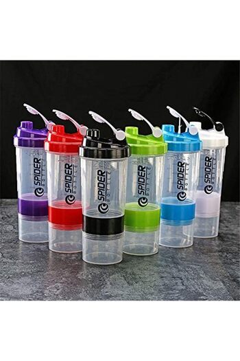 Alcoach Spider Protein Shaker Bottle with Mixing Ball and Storage Compartments
