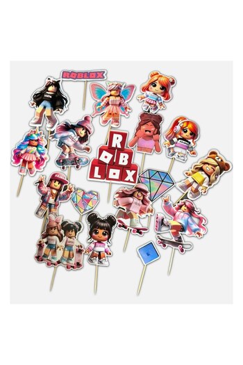 Roblox Set decoratiuni tort personaje fetite 2-10cm