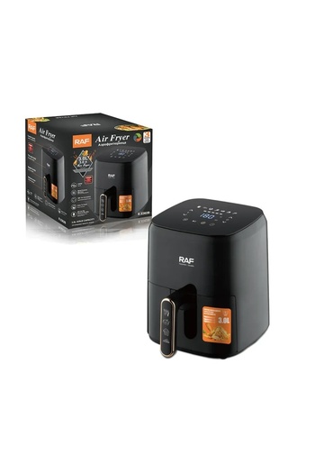 divendi-ro Air fryer 3 L, RAF R5362B, 1300 W, digital control, non-stick material, 25x20x28 cm, black