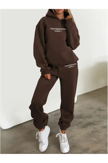 darkopia Σετ αθλητικών φούτερ με κουκούλα Unisex Ανδρικά Γυναικεία Thats So Faith Printed Oversize 3 Thread