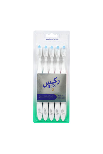 REX Toothbrush Medium, 5 Pcs