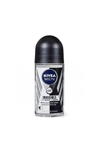 NIVEA Invisible for Black & White Anti-Perspirant Roll-On For Men, 50ml