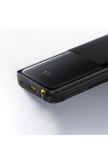 Baseus Bipow 2 External Battery, 10000mAh, built-in USB-C cable, 20W, Black
