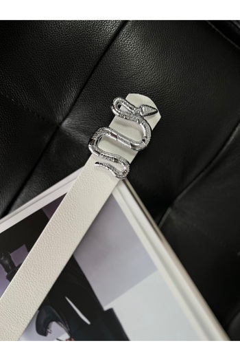 FioriModa Women's Trouser Belt, Jacket Belt, Dress Belt, Shirt Belt with Snake Buckle
