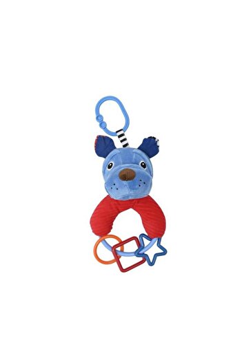 LORELLİ Plush Toy Puppy, 20 cm, with Rattling Geometric Shapes, 0 months+