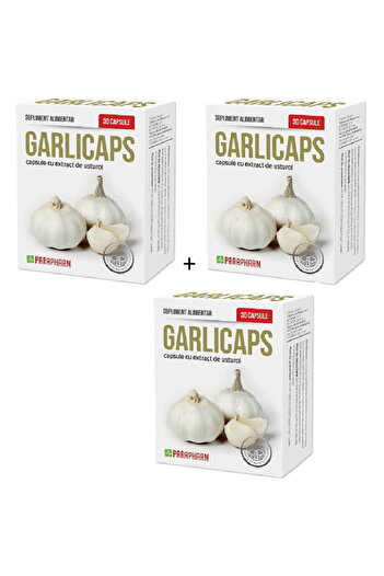 Parapharm Garlicaps (usturoi) 30 capsule 2+1 Cadou,