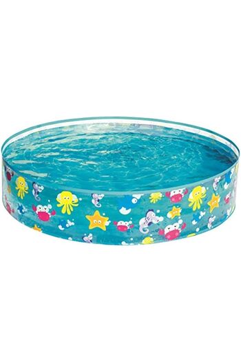 BESTWAY Round Swimming Pool For Unisex, 122 Cm X 25Cm, Multi Color - 26-55028