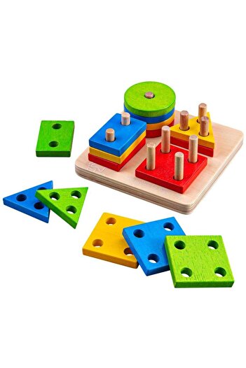 BIGJIGS Toys Sorting game - 4 geometric shapes