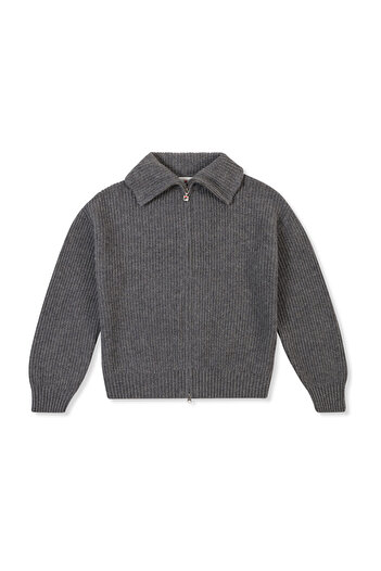 Fila Giovanni Relaxed High Collar Full-Zip Knit Sweater