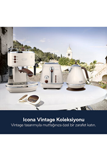 DELONGHİ Delonghi Ecov 311.bg Icona Vintage - Cream Color Espresso Machine