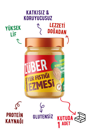 Züber Original Fıstık Ezmesi 315 gr ( 1 ADET )
