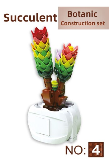 SmartFox Iconic Decorative, Collectible and Displayable Block Succulent Flower Model Making Set