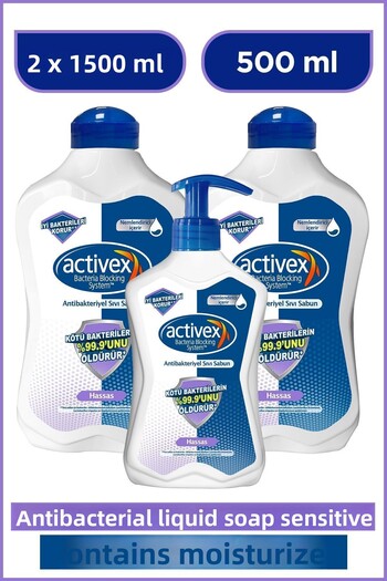 Activex Antibacterial Liquid Soap Sensitive 2x1.5 Lt 500 ml
