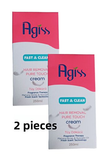 AGISS Agiss 250 ml Depilatory - Cream Lotion, 10 Natural Cured Hair Reducer with E-Vitamin