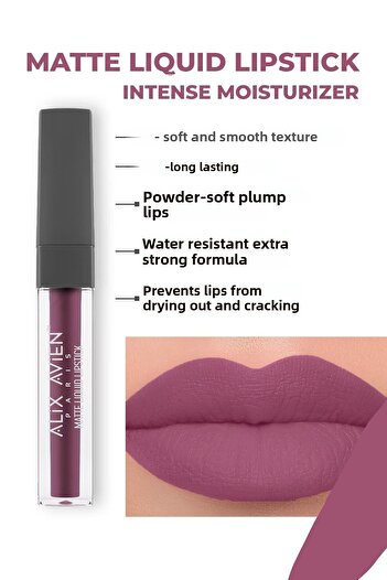 Alix Avien ALIX AVIEN MATTE LIQUID LIPSTICK 519 DARK PLUM