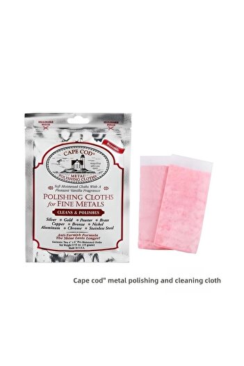 CAPE COD Clock, Jewelry, Accessory, Gold, Silver, Steel Polishing Set - Cape Cod (2 Pieces Pack), Microfiber Cloth