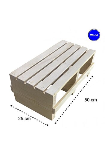 Reyo Natural Wood Step Board with Non-Slip Base, Suitable for Home Use, 18X25X50 cm