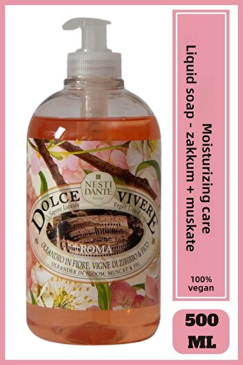 Nesti Dante Liquid Soap Dolce Vivere Roma Purifying Vegan Care 500 ml