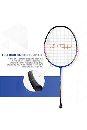 Li-Ning Air Force 80 Lite Carbon Fibre Strung Badminton Racket with Free Full Cover