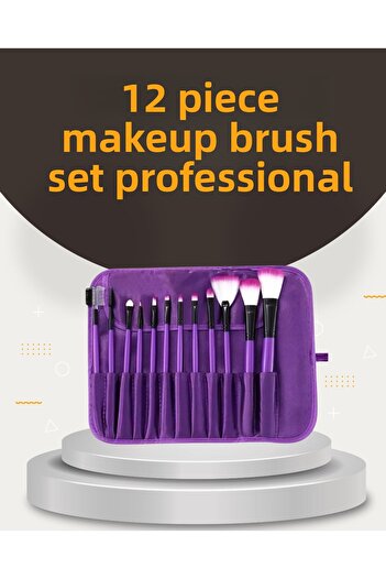 ZERO LAND Hn-Shop 12 Pieces Makeup Brush Set Suitable for Foundation, Blush and Eyeshadow Application Ergonomic Handle